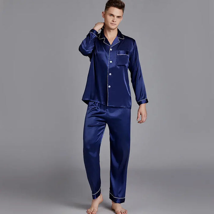 Navy Blue Pajamas Sets Sleepwear - Pantsnsox