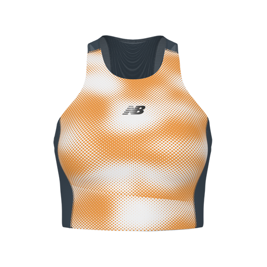 New Balance Women's RC Elite Printed Storage Crop Tank - Hot Spot