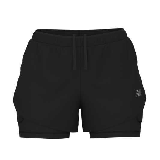 New Balance Women's RC Essential 2-in-1 Run Short 3 - Black