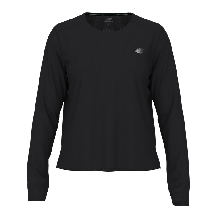 New Balance Women's RC Essential Long Sleeve - Black Heather