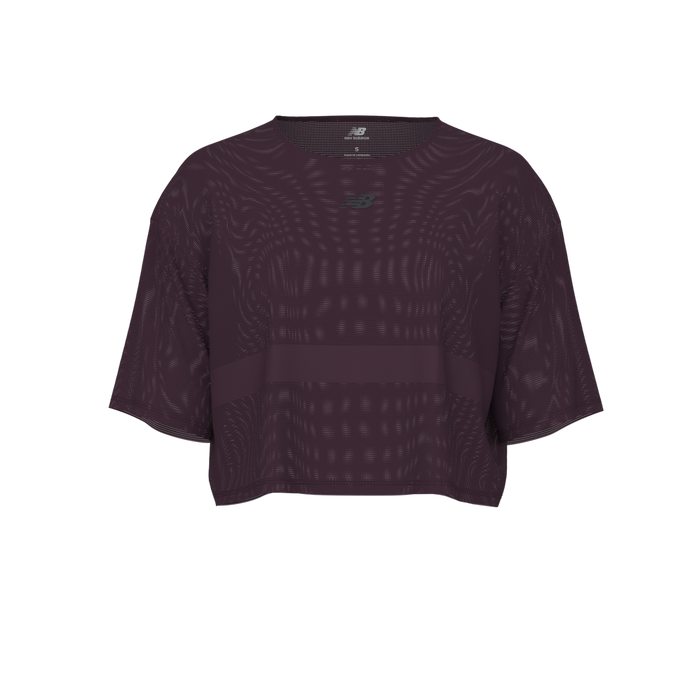 New Balance Women's RC Jacquard T-Shirt - Black Ruby