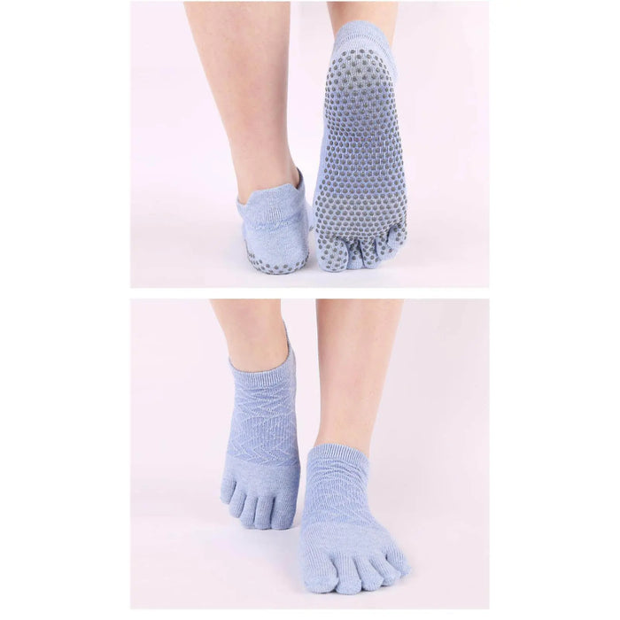 Non Slip  Low Rise Full-Toe Yoga Socks - Pantsnsox