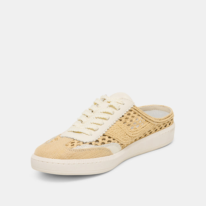 NOTICE SLIDE WOVEN SNEAKERS LT NATURAL WOVEN RAFFIA