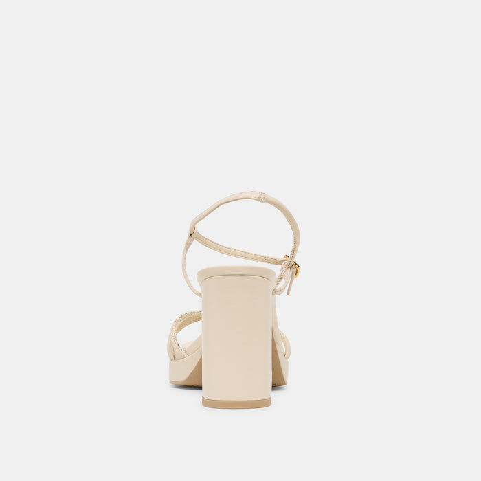 ODETE HEELS CREME LEATHER
