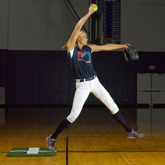 On-Deck Sports ProMounds Jennie Finch Softball Pitching Mini-Mat With Powerline — Mats & Mounds