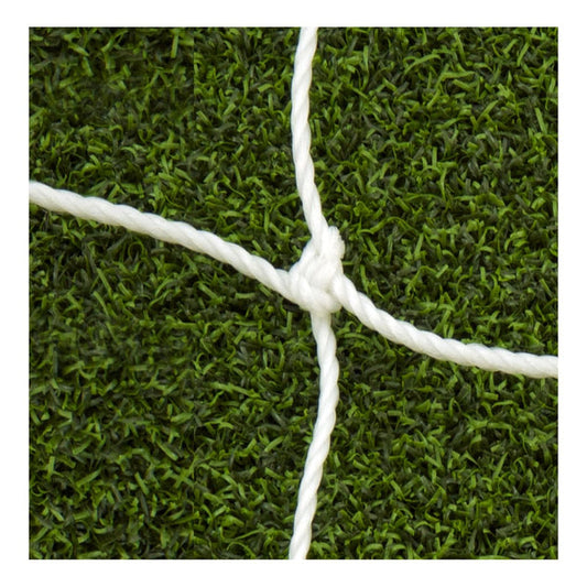 Porter Gill Soccer Nets; 6'6" X 18'6" X 6'6" X 3'; Square Braided; White — Goals & Nets