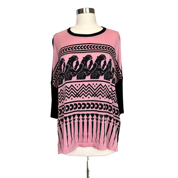 Printed Oversized Blouse - L
