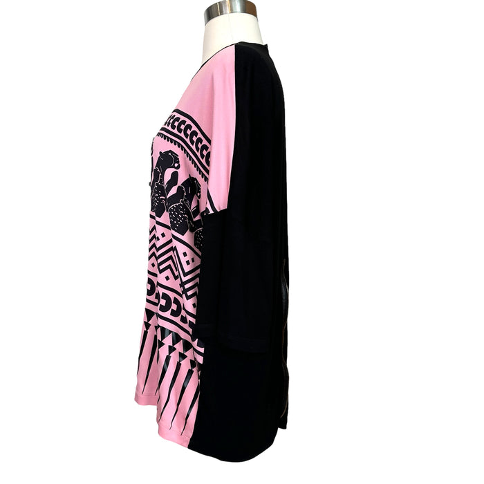 Printed Oversized Blouse - L