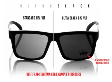 Heat Wave Quatro ANSI Z87 safety sunglasses with polarized Ultra Black lens, additional product view