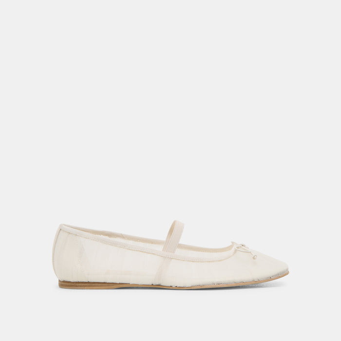 Raeven White Tulle Ballet Flats | Dolce Vita