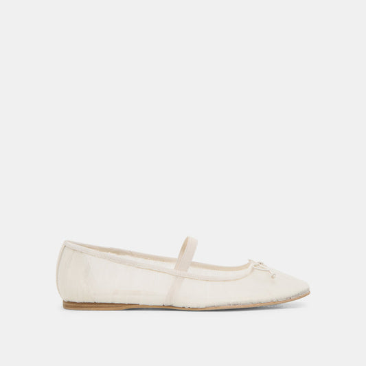 Raeven White Tulle Ballet Flats | Dolce Vita