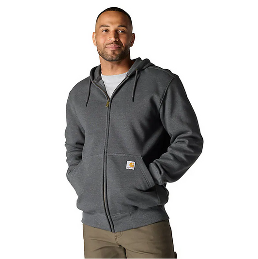 Carhartt Rain Defender loose fit heavyweight full-zip sweatshirt in carbon heather
