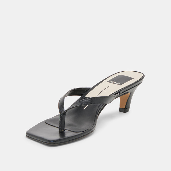 RAMIA HEELS BLACK LEATHER
