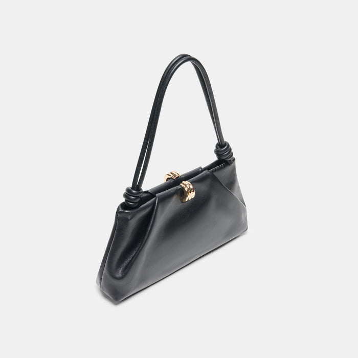 RAVEL SHOULDER BAG BLACK LEATHER