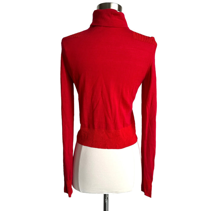 Red Cropped Pullover - S