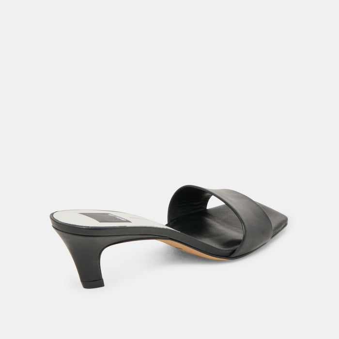 REXA HEELS BLACK LEATHER