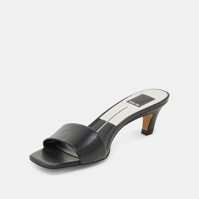 REXA HEELS BLACK LEATHER