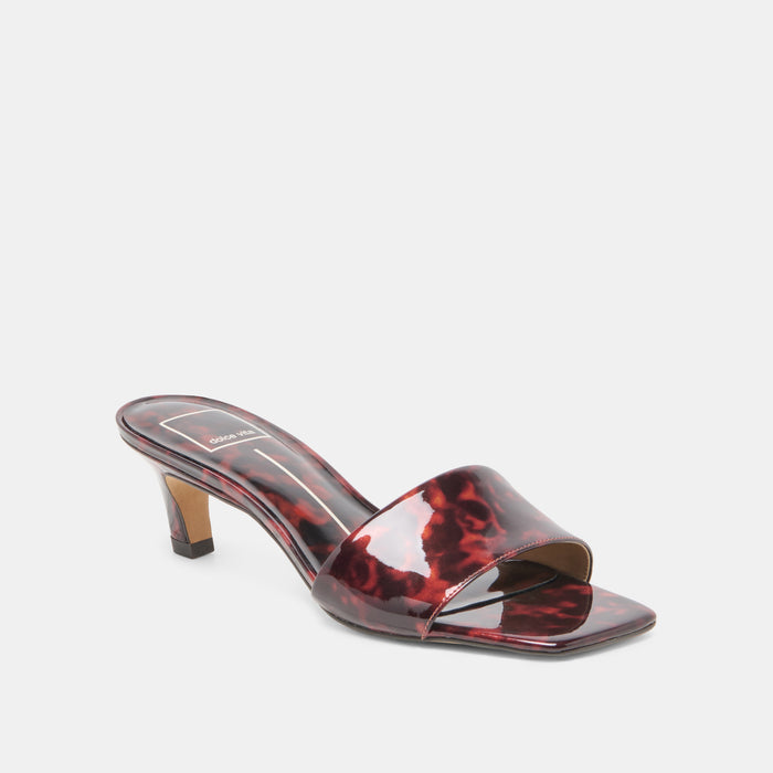REXA HEELS TORTOISE PATENT LEATHER