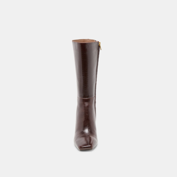 RIGGS WIDE CALF BOOTS CHOCOLATE LEATHER