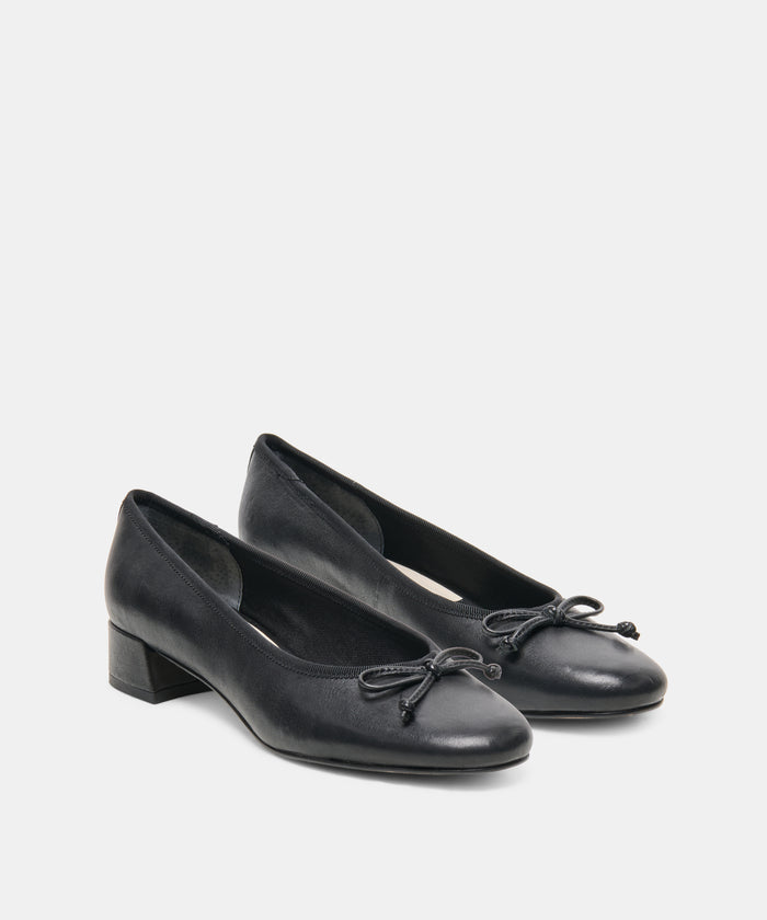 RITLA MID HEELS BLACK LEATHER