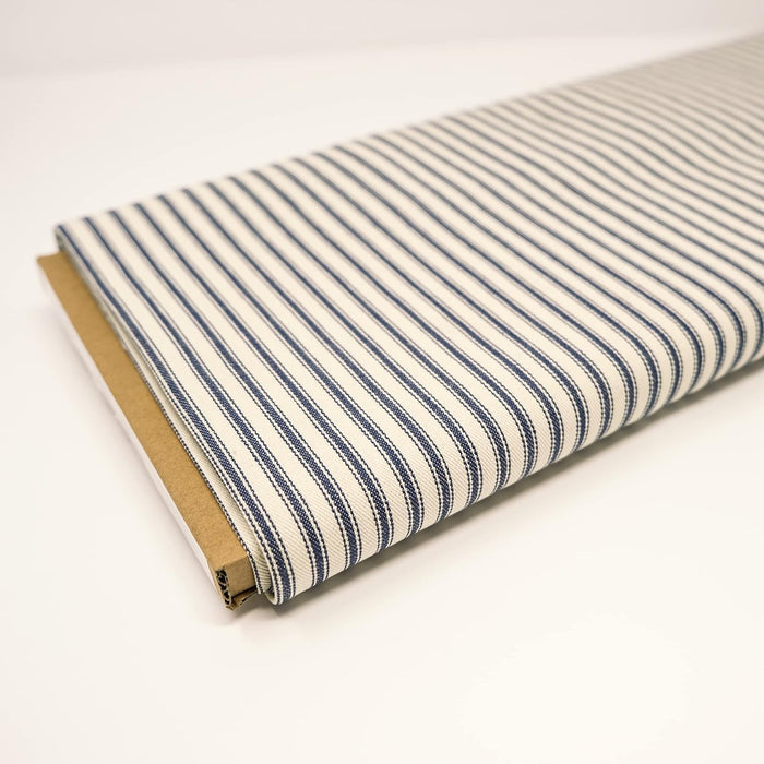Roc-lon 100% Wide Cotton 44/45" Wide Woven Ticking Fabric for Sewing Quilt Craft Home Décor, Cut by Yard, Stripe Navy