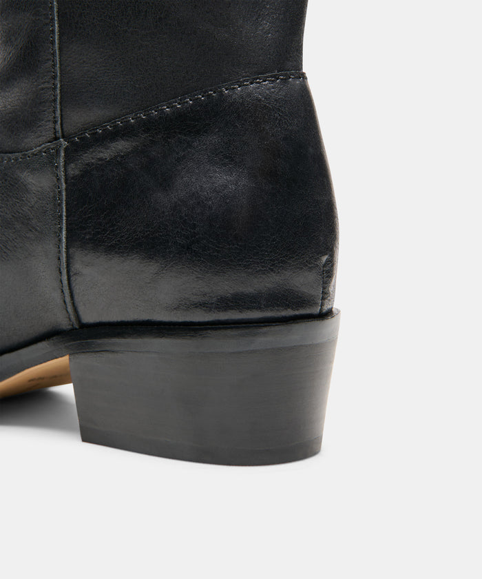 ROMIE BOOTS BLACK LEATHER