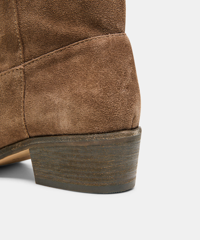 ROMIE BOOTS CHOCOLATE SUEDE