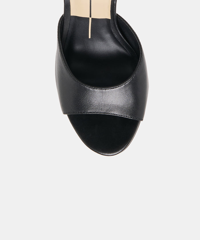 ROSHA HEELS BLACK LEATHER