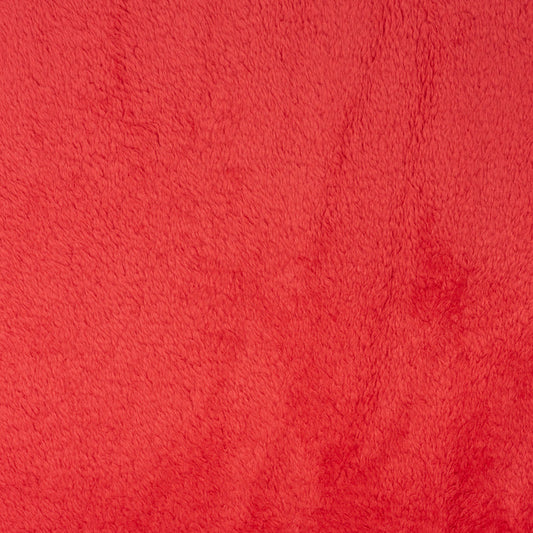 RTC Fabric 100% Polyester 60 Inches Wide Solid Sherpa, Cut by Yard||color:Red