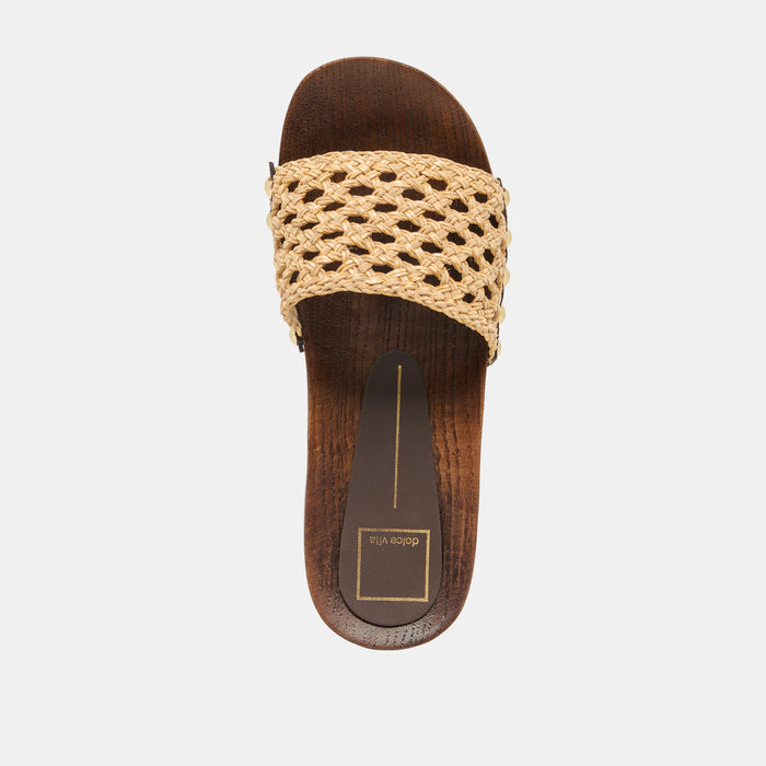 SADIE SANDALS TAN RAFFIA