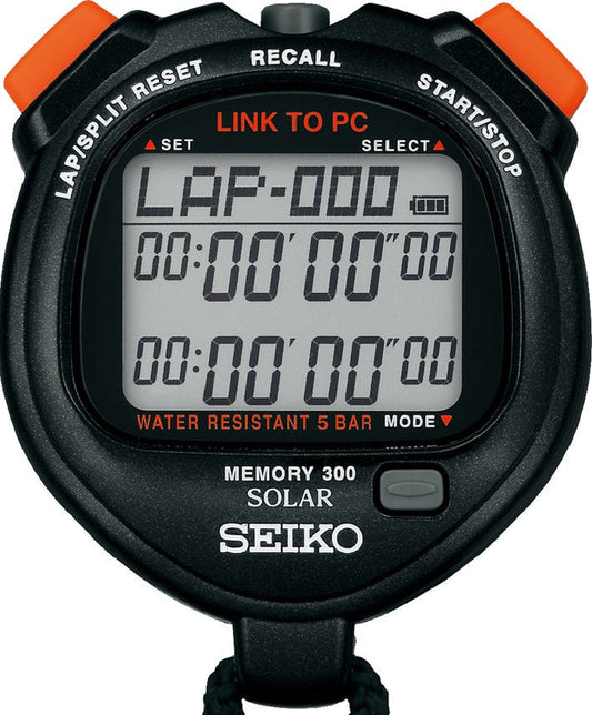 Seiko S064 – 300-Lap Memory Stopwatch with PC Interface — Timing & Stopwatches