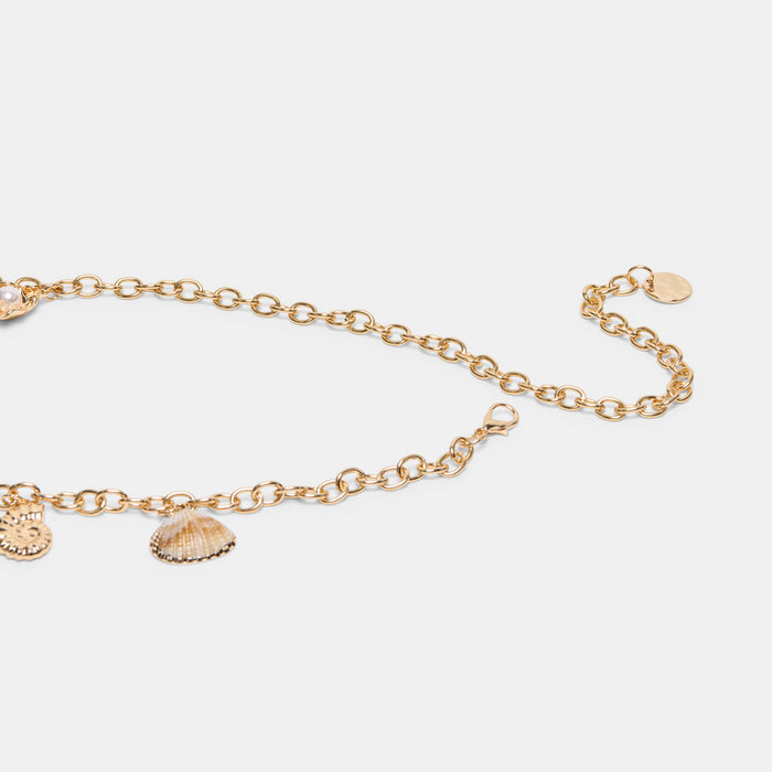SHELL CHAIN LINK BELT GOLD