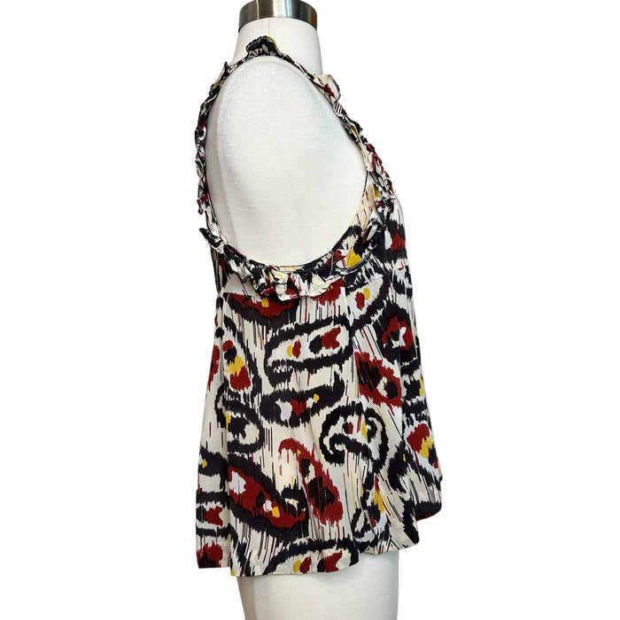 Silk Ruffle Top - 1