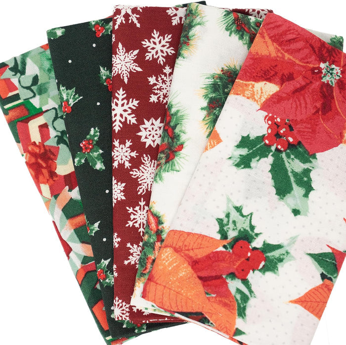 SINGER®  Fabric, 100% Cotton, 18 x 21 Inches, 5 Piece Fat Quarter Bundle