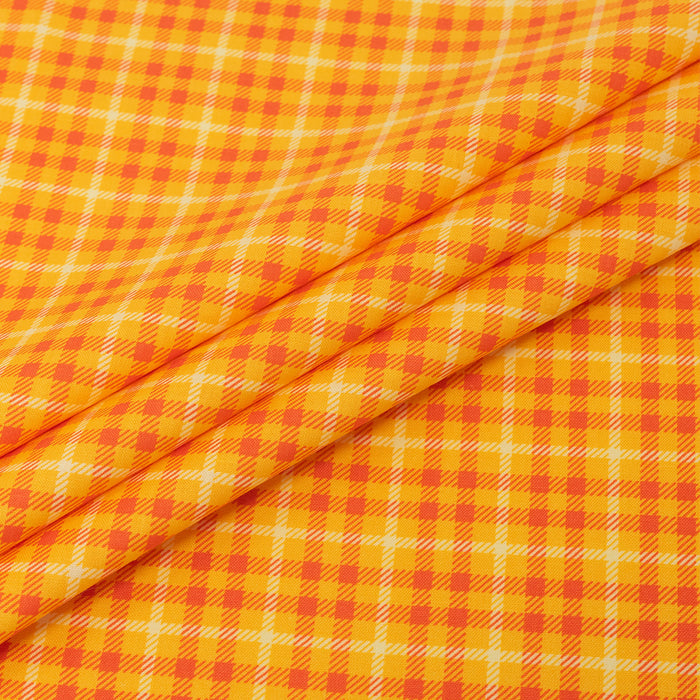 SINGER®  Fabric, 100% Cotton, 44 Inch Wide, Orange Tonal Plaid, Cut by the Yard