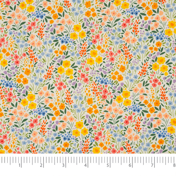 SINGER® Fabric, 100% Cotton, Spring Gnome Floral, Cut by the Yard