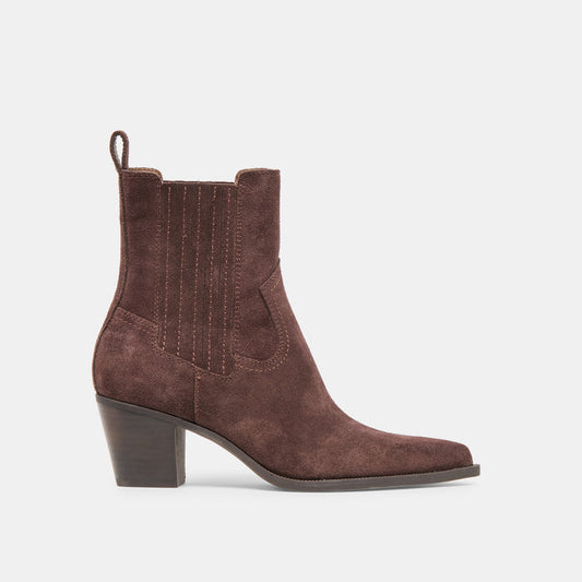 Slim Mahogany Suede Booties | Dolce Vita
