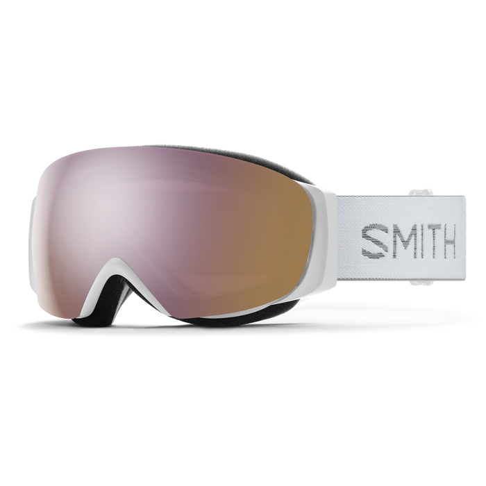Smith I/O MAG S - White Chunky Knit | ChromaPop Everyday Rose Gold Mirror