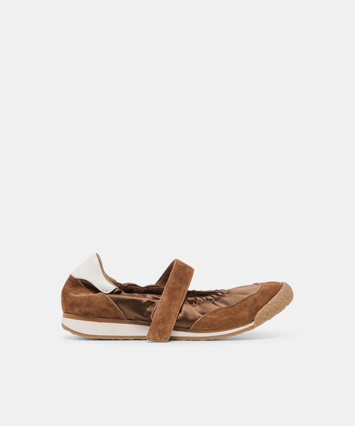SPRUCE Cocoa Satin Mary-Jane Ballet Sneakers | Dolce Vita