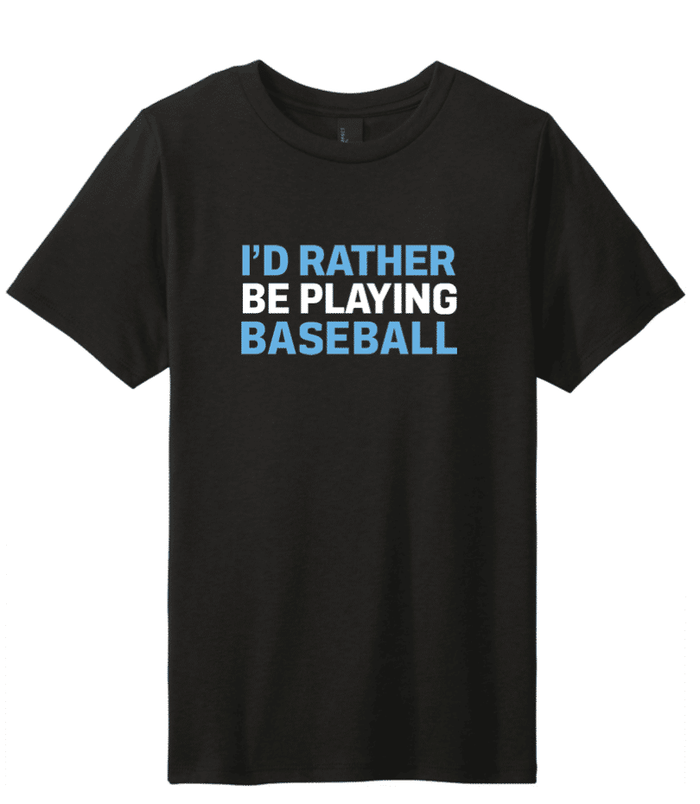 ST1 Sports I'd Rather Be Playing Baseball T-Shirt — T-Shirts
