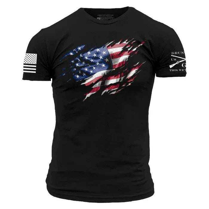 Grunt Style Still Standing short-sleeve graphic t-shirt in black, available in big and tall sizes