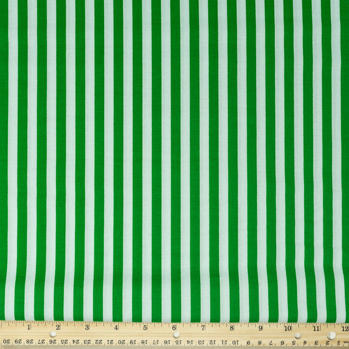Stitch & Sparkle 100% Cotton, 44" Wide, DIY Project Quilt and Craft Fabric for Sewing, Cut by the Yard, Alter Stripe Green