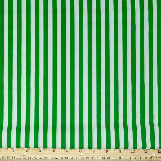 Stitch & Sparkle 100% Cotton, 44" Wide, DIY Project Quilt and Craft Fabric for Sewing, Cut by the Yard, Alter Stripe Green