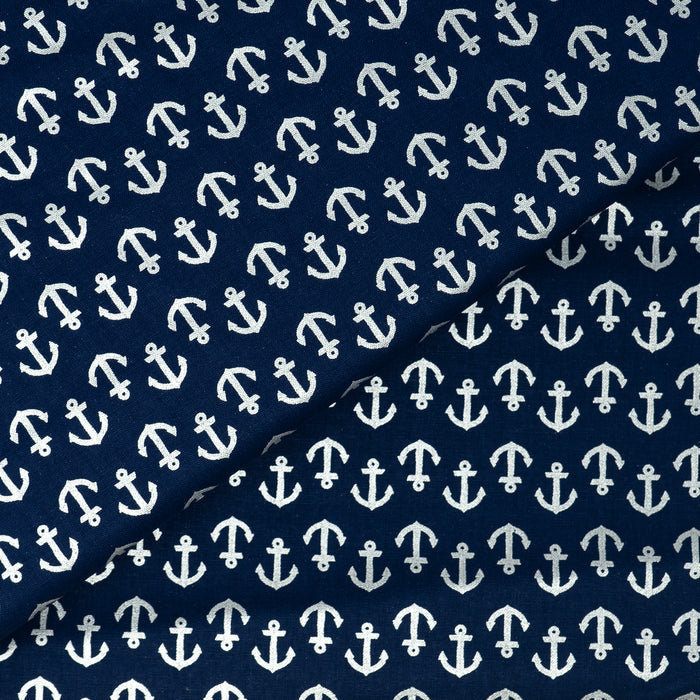 Stitch & Sparkle 100% Cotton, 44" Wide, DIY Project Quilt and Craft Fabric for Sewing, Cut by the Yard, Anchor Ink Silver