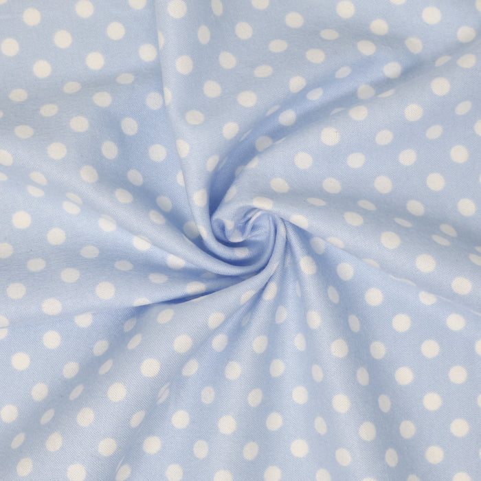 Stitch & Sparkle Bamboo Rayon Fabric Cotton 42/44 Width, by the Yard, Polkadot||color:Blue