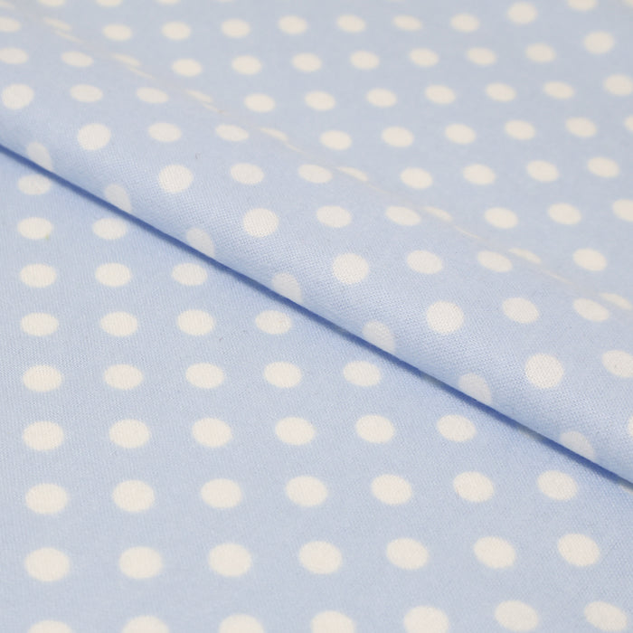 Stitch & Sparkle Bamboo Rayon Fabric Cotton 42/44 Width, by the Yard, Polkadot||color:Blue