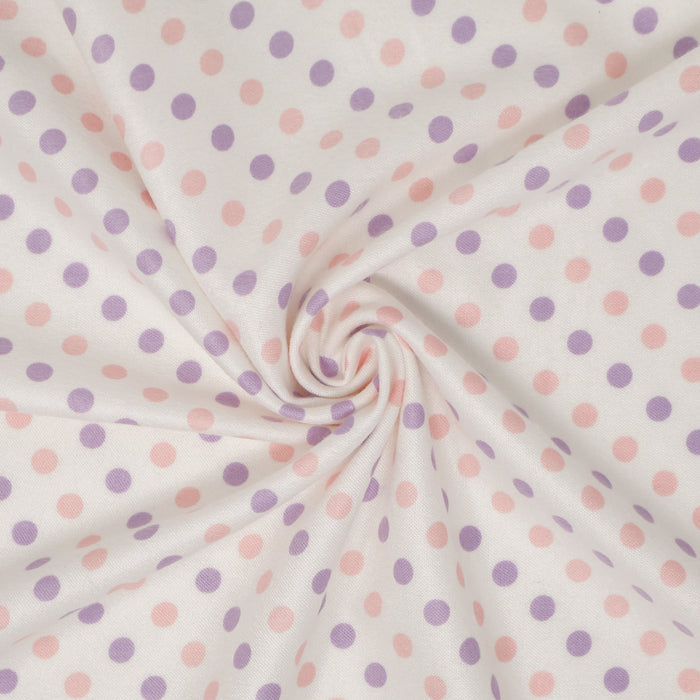 Stitch & Sparkle Bamboo Rayon Fabric Cotton 42/44 Width, by the Yard, Polkadot||color:Pink Multi