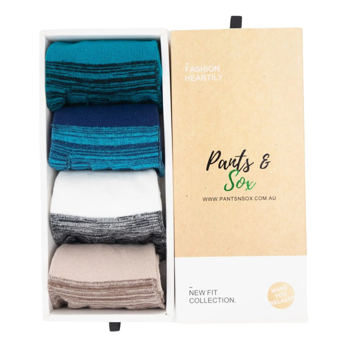 Stripes Sports Toe Socks Gift Box Pantsnsox
