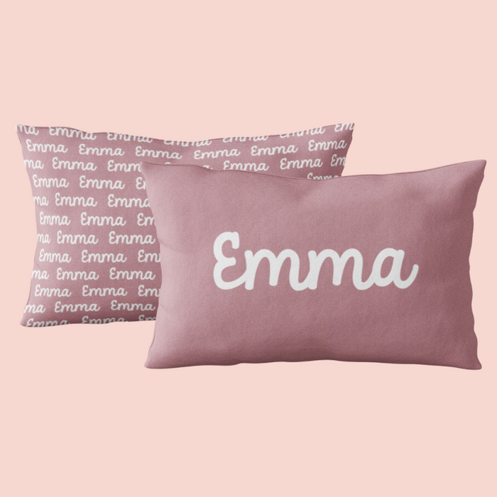 Sugar + Maple Custom Pillow | Centered Name + Repeating Name