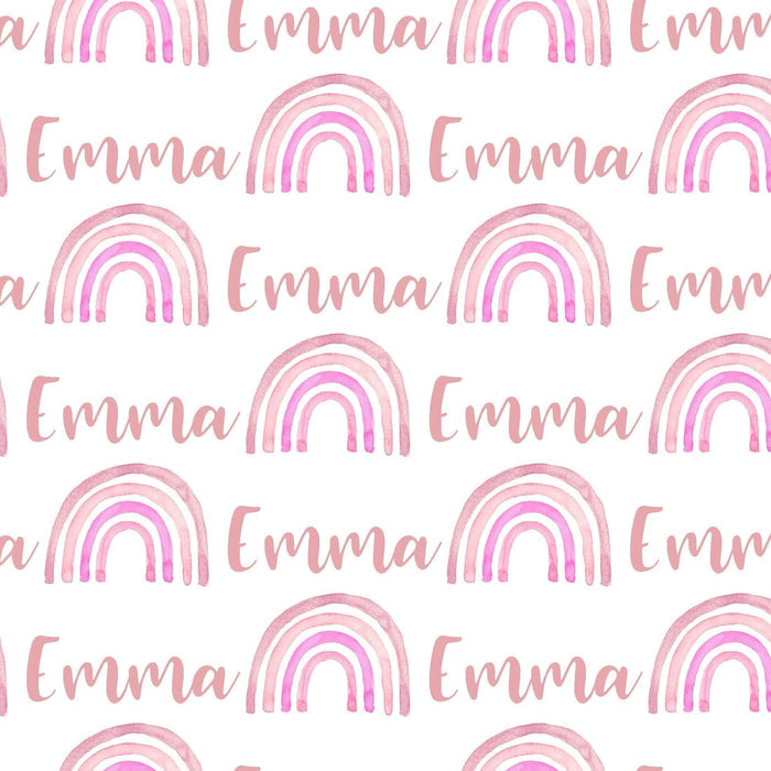Sugar + Maple Plush Minky Fleece Personalized Blanket | Rainbow